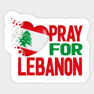 pray for lebanon 2020 beirut explosion Sticker